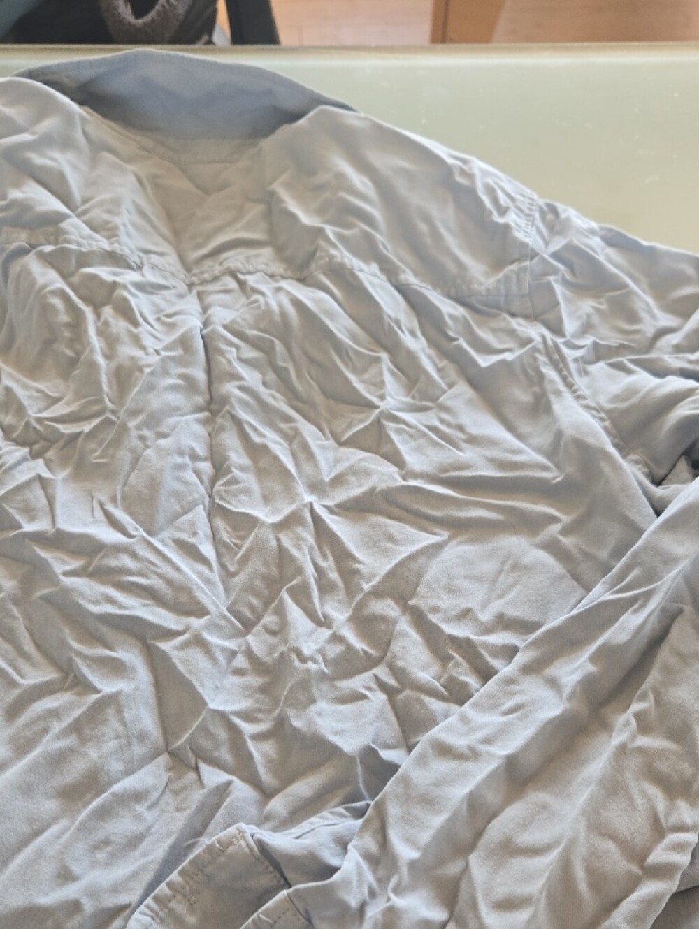 Orvis Light Blue Button-Front Blouse - Picture 12 of 12